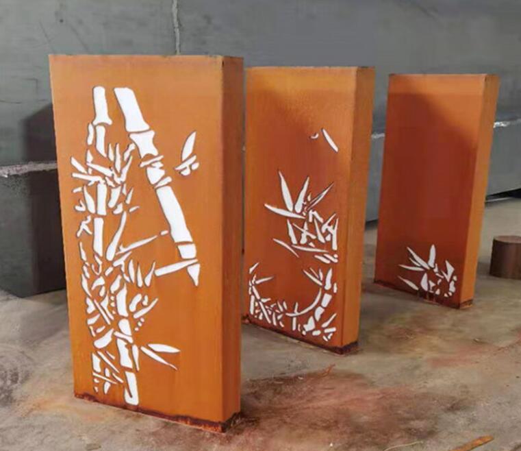 港口锈钢板灯箱